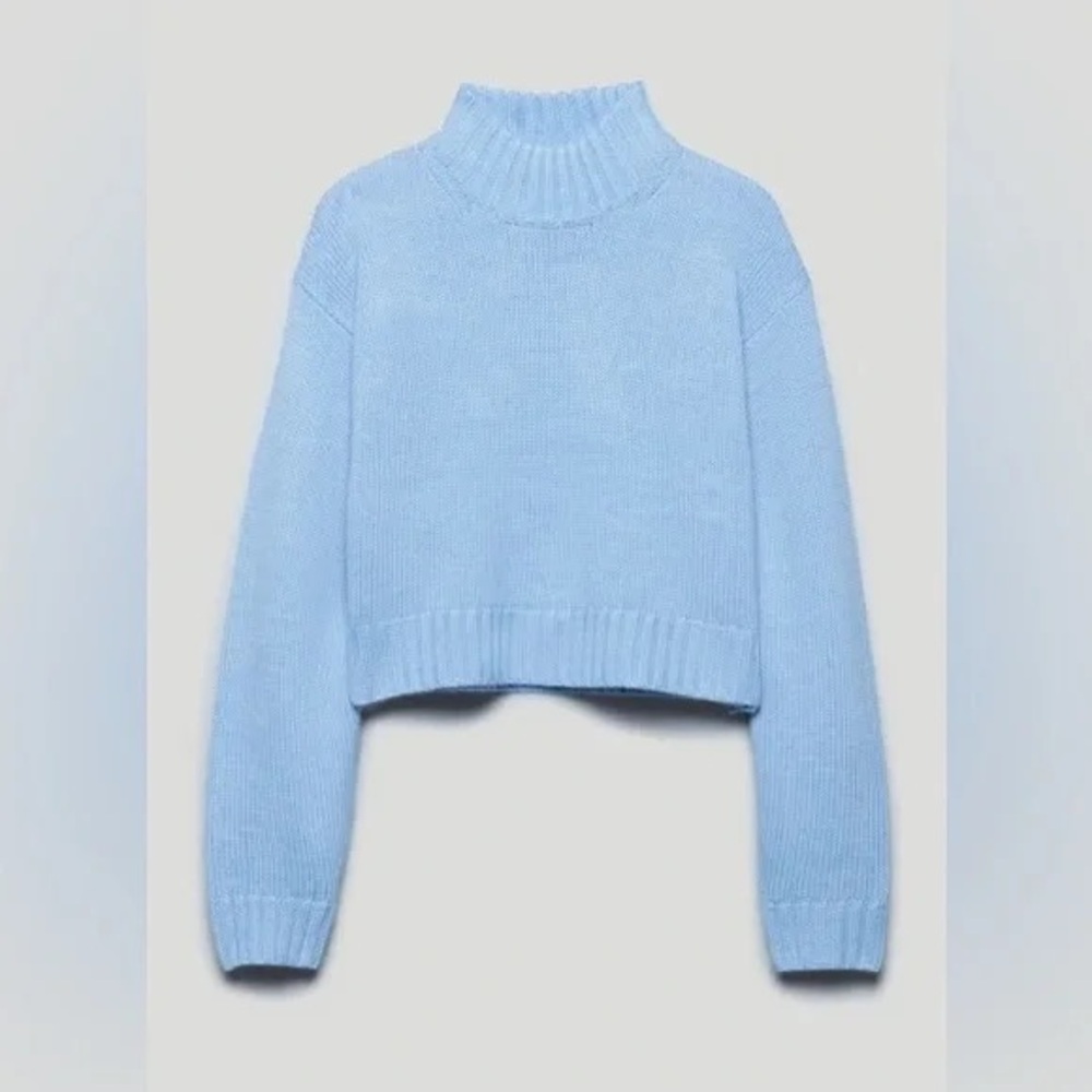 Aritzia Light Blue Turtleneck Sweater